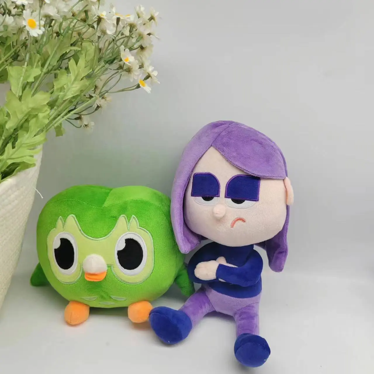 Duolingo Owl Plush Toy Green Owl Soft Stuffed Doll Cartoon Animal Plushie Educational Learning Toy Kids Birthday Gift