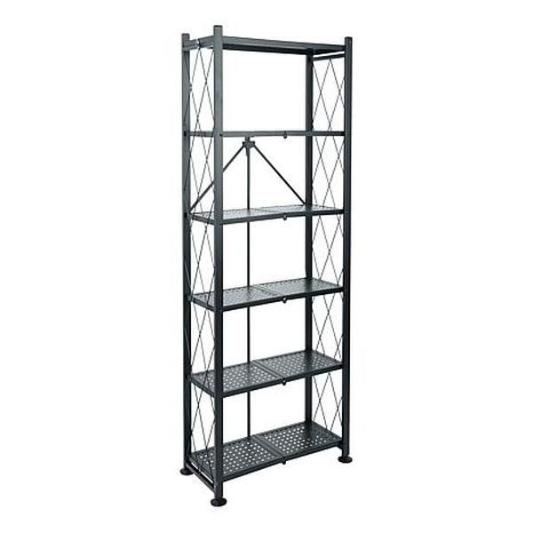 Origami Foldable Steel 6-Tier Bookshelf