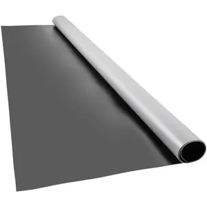 VEVOR Dance Floor, 6.6x11.8ft Dance Floor Roll, 0.06in Thick PVC Vinyl Dance Floor, Black/Grey Reversible Portable Dance Floor, Non-Slip Dance Flooring, Ballet Dance Floor for Jazz, Pop, Lyrical Style