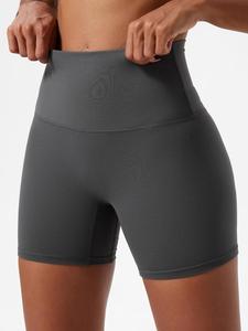 sporty women's plain high waist skinny sports spandex short, gym fall shorts, sports high stretch wide waistband short leggings, ladies sportswear for indoor outdoor wear, gym shorts, activewear, workout clothes women, yoga workout shorts