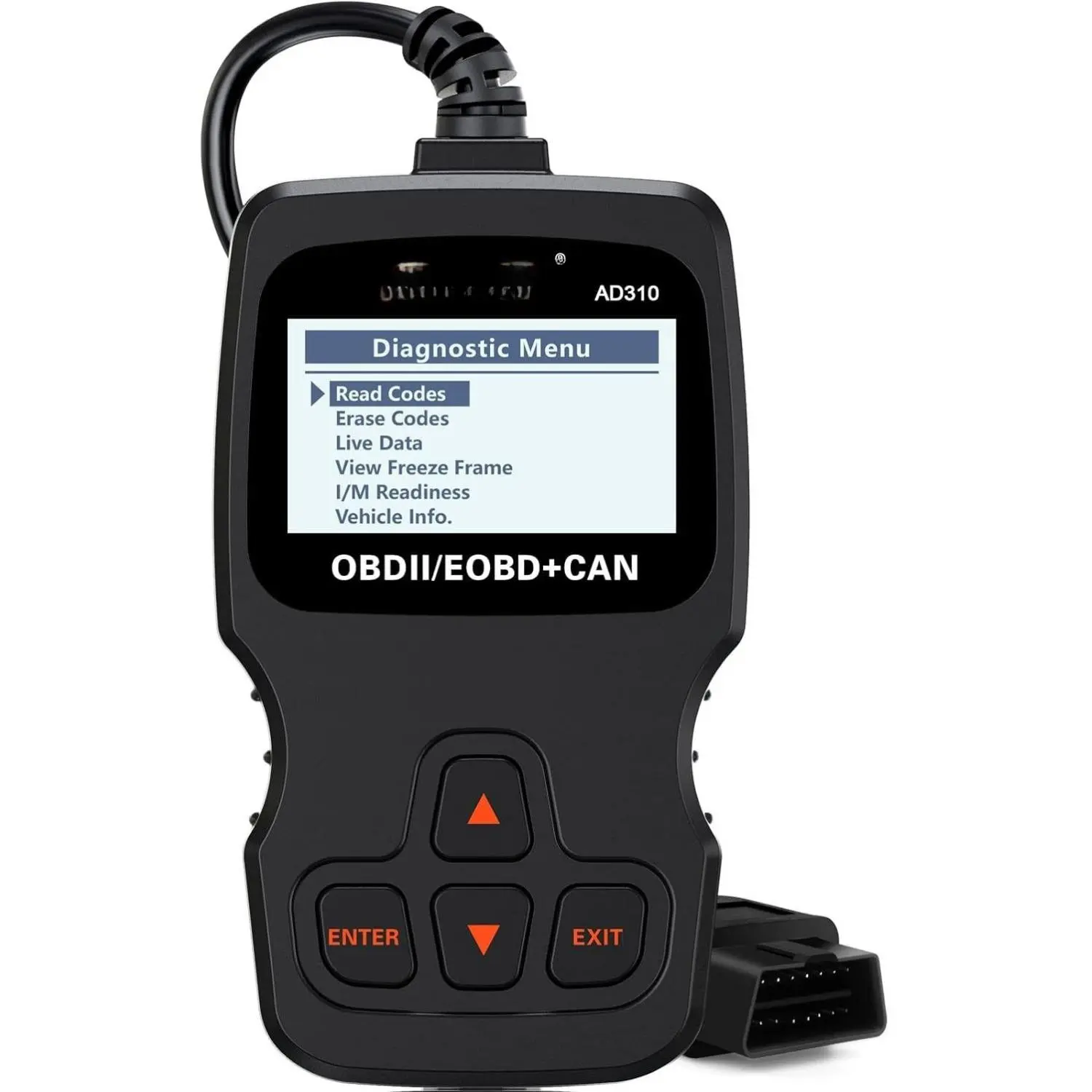 Best Gift for fathers's Day AD310 Classic Enhanced Universal OBD II Scanner Car Engine Fault Code Reader CAN Diagnostic Scan Tool, Read and Clear Error Codes for 1996 or Newer OBD2 Protocol Vehicle (Black)