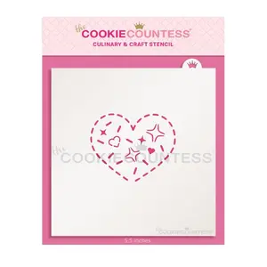 Cookie Couture Stencil - Heart Cookie PYO