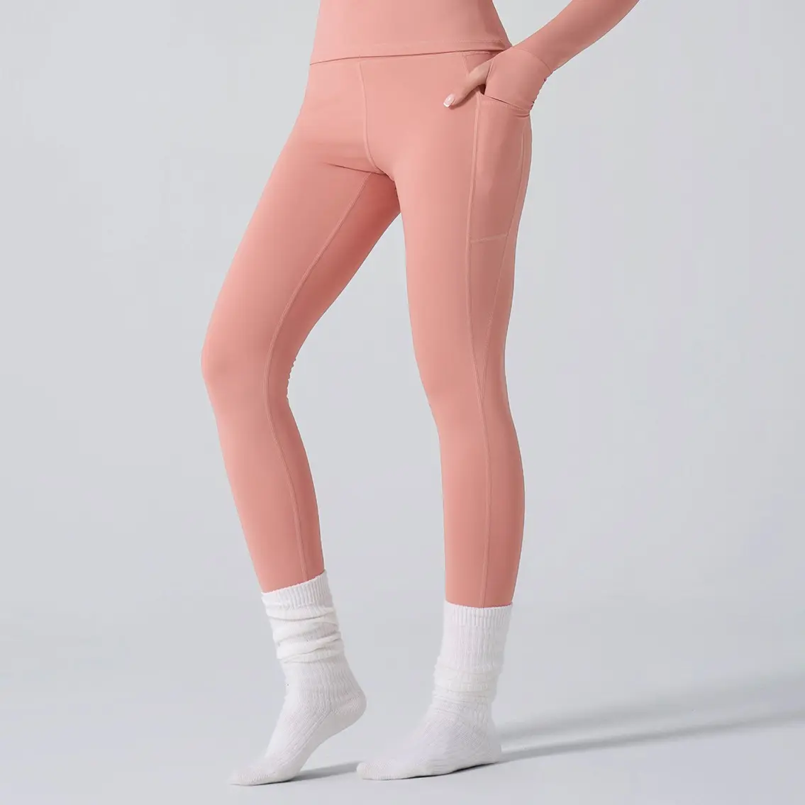 Rosy Brown- Leggings Pocket