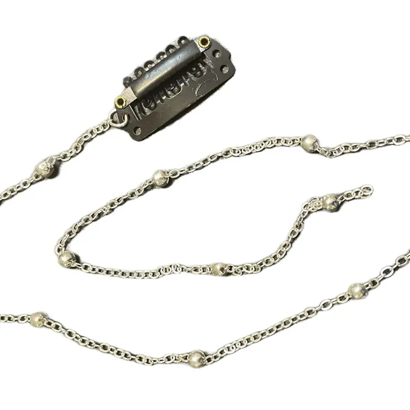 3 Clip in Hair Jewelry Chain with Elegant Silver Beads and Durable Metal Links for Stylish Hair Accessories