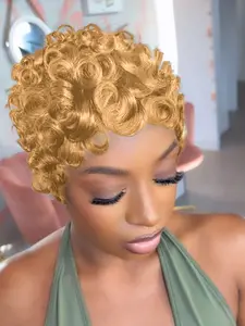 Pixie wigs human hair textured short human hair wigs Short Layered Pixie Short Wig for Black Women