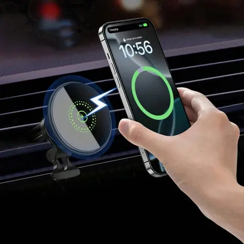20W Power MagSafe Compatible Magnetic Car Charger Holder with Magnet Adsorption Function, Automotive Easy-Install Wireless Charger for iPhone 18/17/16/15/14/13/12 Series, Car Electronics Accessory