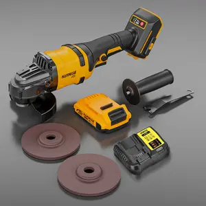 Cordless angle grinder, lightweight and multifunctional handheld angle grinder, brushless motor, adjustable handle, perfect tool for owners and craftsmen, used for metal and stone grinding, woodworking, and giving gifts to family members!