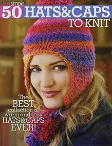 USED Book - 50 Hats & Caps to Knit (Knit Simple)-From Beginner Projects to More Advanced, Designs and Techniques for Everyone: Cables, Lace, Fair Isle and More by The Editors of Knit Simple Magazine (Paperback) - english