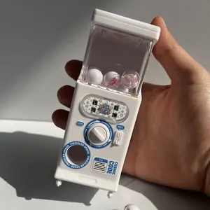 Miniature Gacha Machine (Random Color) Display 1:12 Scale - Rotating Home Decor for Desk & Dollhouse, ABS Plastic Statues & Figurines Set, Fidget Toy for Anxiety Relief Ornaments office desktop decoration cute desktop ornament Decorating