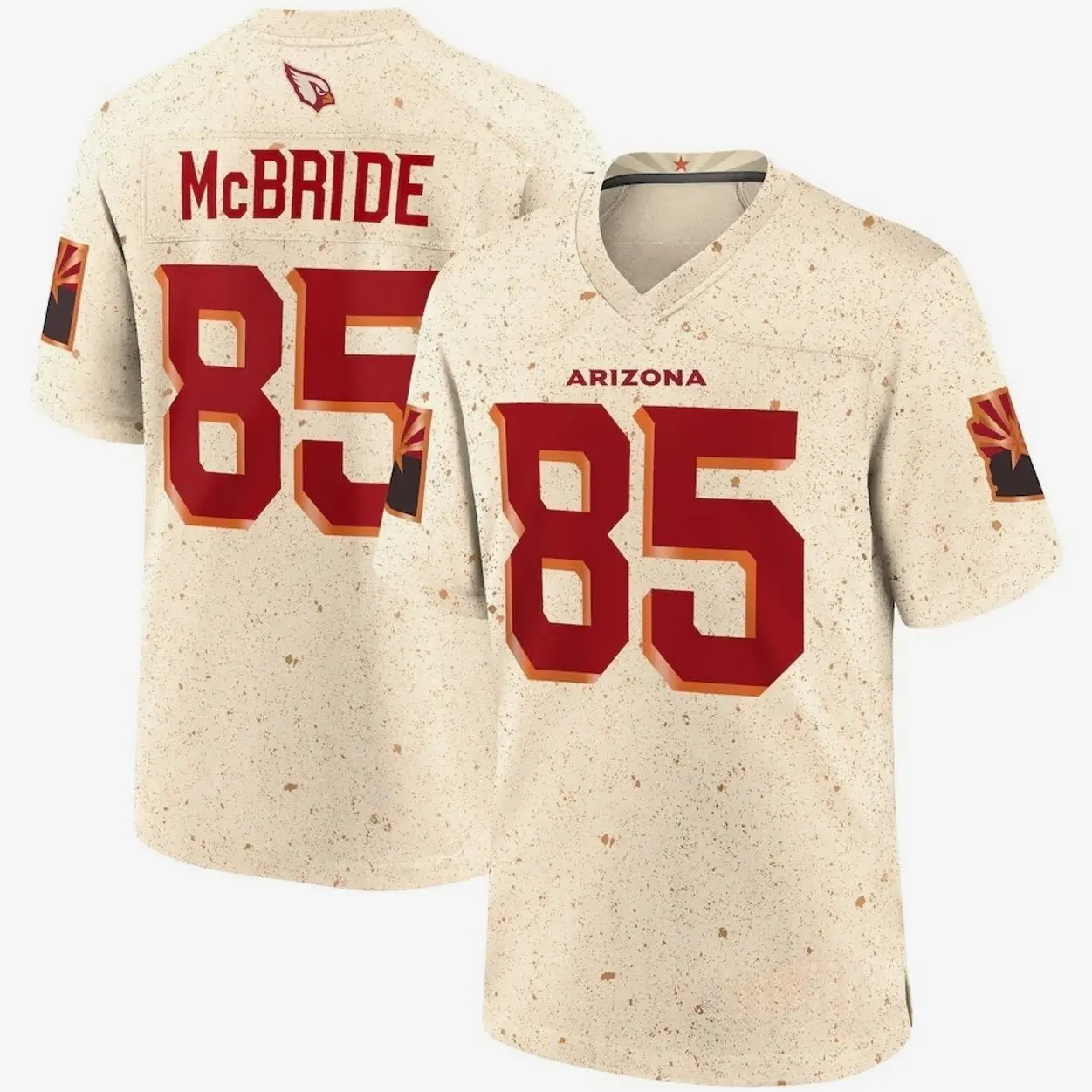 Unisex Football Inspired by McBride 85 Arizona 2025 Rivalries Collection Game Jersey - Natural