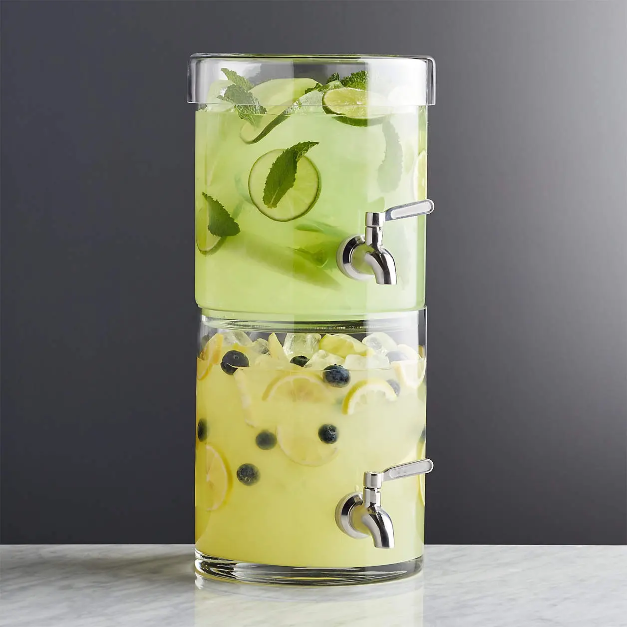 Stacking 2-Gallon Glass Cold Drink Dispenser with Bash Stand - TikTok Shop