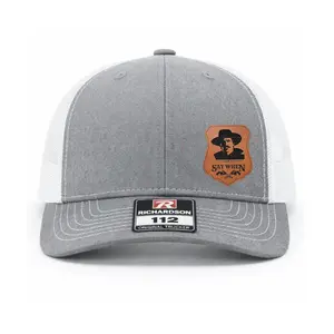 Doc Holliday Say When Leather Patch Hat, Outlaw Cowboy Gunfighter Graphic Cap, Western Sheriff Badge Custom Snapback, Retro Outdoor Country Farm Ranch Wildlife Gift For Him, Vintage Simple Classic Sun Cap, Casual Daily Wear Headwear