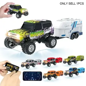 Mini Remote Control Car All-Terrain Climbing, Automatic Demonstration Mode, Spring Shock Absorption, 2.4g Interference-Free, LED Lights, Speed Gears, Rc Crawler