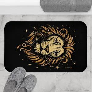 Leo Zodiac Bathmat. Astrology Decor, Horoscope Gift, Bathroom Rug, Zodiac Sign Gift, Star Sign Home Decor