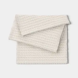 90"x20" Solid Texture Table Runner Ivory - Threshold
