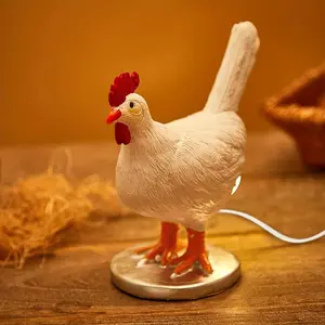 Chicken Design Desktop Decorative Light, 1 Count Cute Resin Animal Design Desktop Decorative Light Creative Desktop Light for Home Office Decor