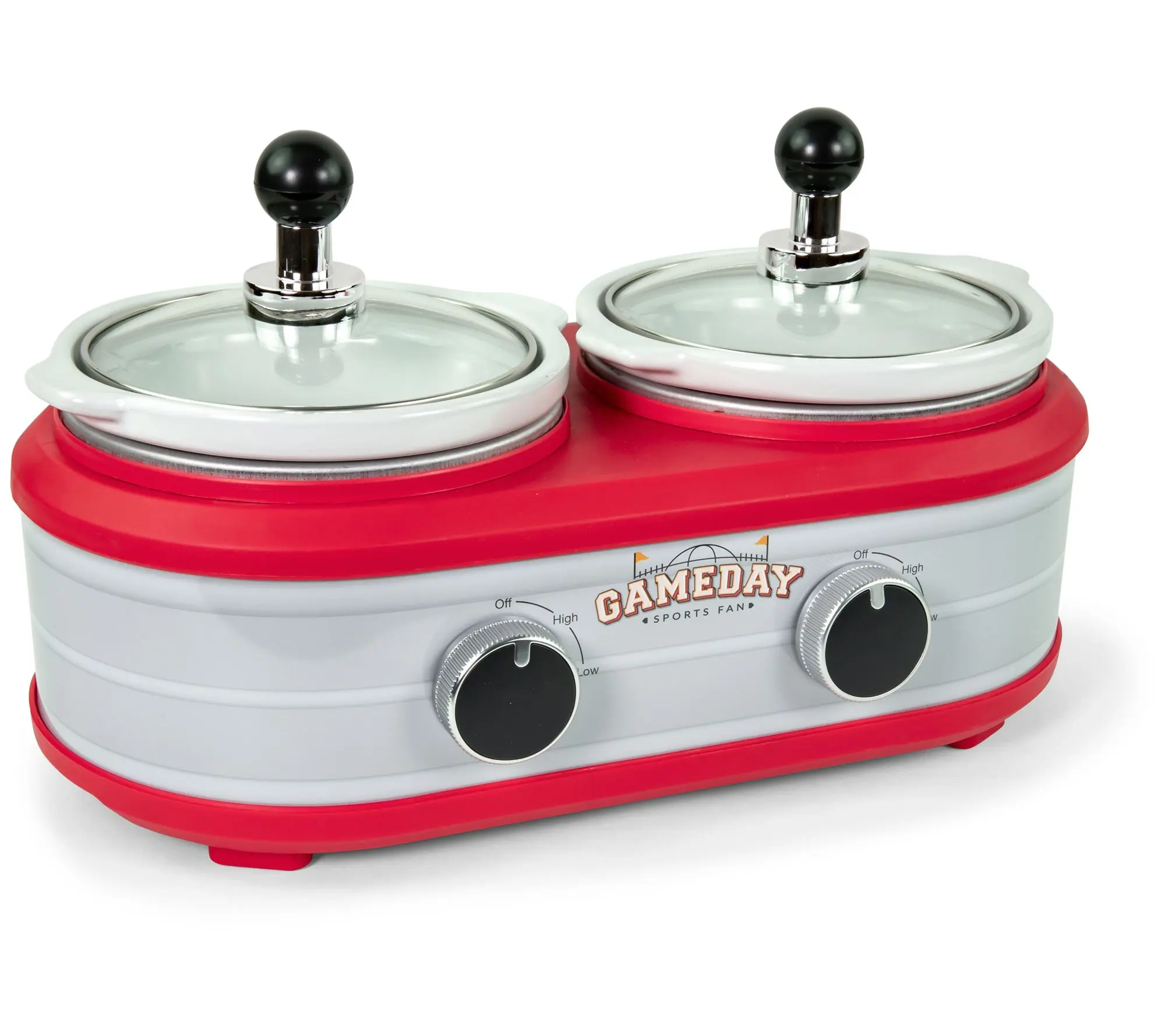 Game Day 2.5 Qt Two-Section Slow Cooker with Li ds and Ladle Game Day 2.5 Qt Two-Section Slow Cooker with Li ds and Ladle