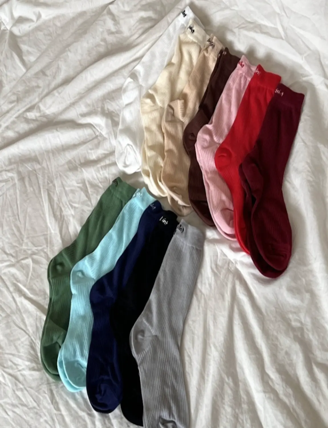 Lettering Summer Sheer Knee Socks