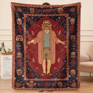The Big Lebowski flannel blanket, a delicate all-season single product, can be laid and covered for practical convenience, enhancing home comfort, and is the most suitable gift for Thanksgiving, Soft Warm Blanket