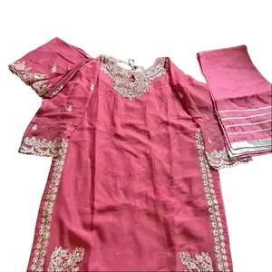 Bollywood Pakistani kamiz shalwar Dupatta Set new Designer Pakistani Eid Dress Salwar Kameez Ready made Suits Indian Wedding Party 3 Piece