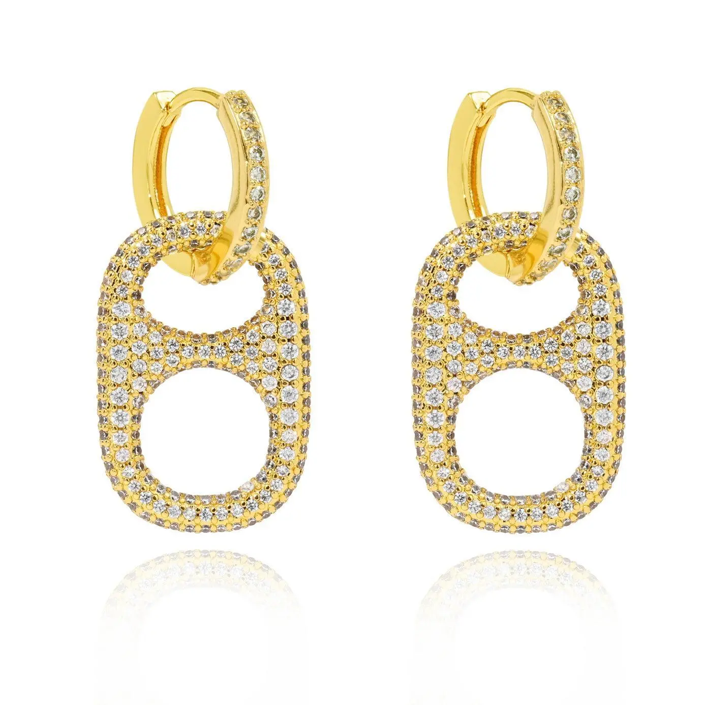Basetry  Earrings - High Quality Earrings -Luxury Jewelry  gift for women Hypoallergenic, Water-Resistant & Tarnish  925 Sterling Silver Post 14K Real Gold Plated  Earrings Set for Women Thick Lightweight Earring for Womens Jewelry Gifts
