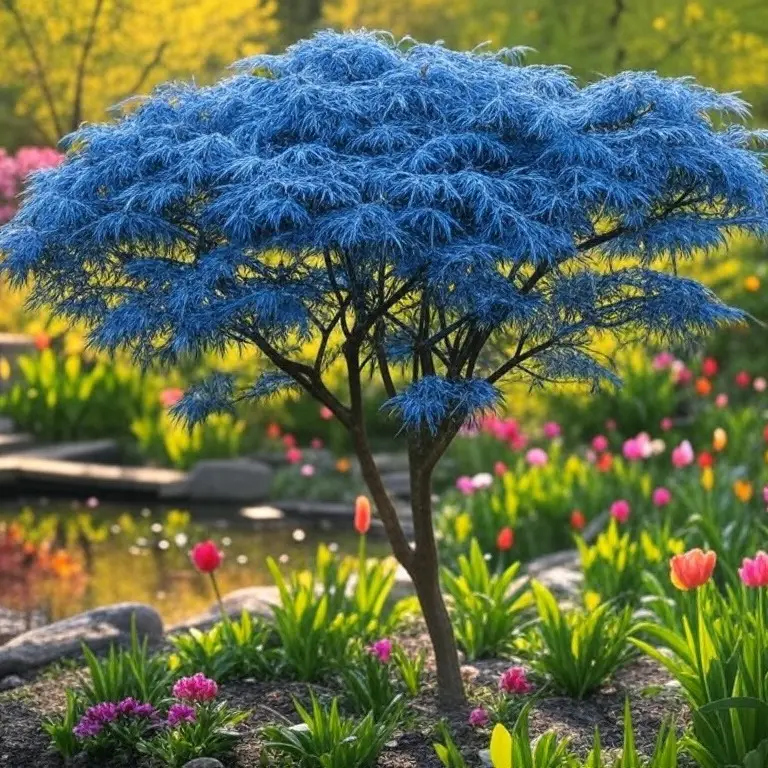 RARE Blue Japanese Ghost Maple Tree 10 Seeds with Natural Growth Ideal for Potting and Planting Unique Blue Foliage for Vibrant Outdoor Spaces Non-GMO