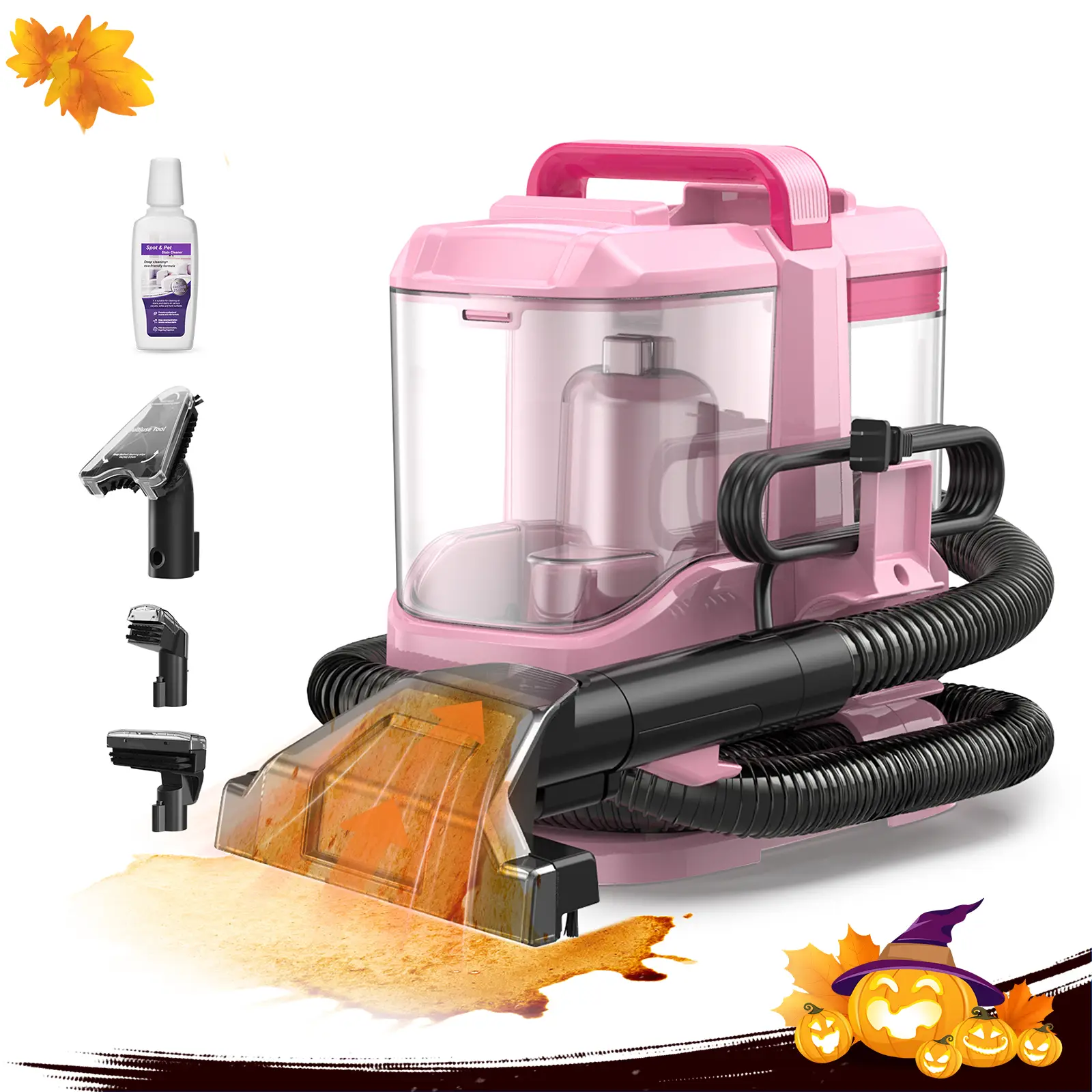 [FallDealsForYou] Upholstery Carpet Vacuum Cleaner, 18KPa Suction Spot Cleaning Machine for Pet Stains, Carpets, Sofa, Car Seats, Mattress, with 3 Mul