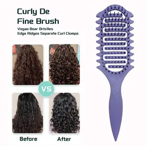 Curl Defining Brush for Curly Hair, 2026 Vented Detangling Brush for Wet, Curl Styling Brush for Women, Curling Brush, Less Pulling, Defines & Shapes, Great Gift for Curly Hair Women