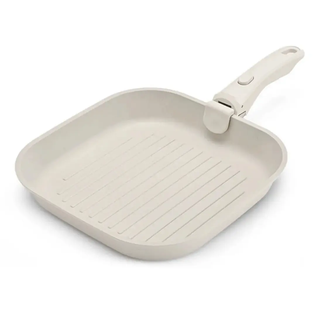 Gourmetific Grill Pan Lodge Skillet Cookware, Non Stick Griddle Pan for Cooking Steak Pancake Pizza Baking, Seasoned Carbon Steel Stovetop Frying Pans for Indoor Outdoor Grilling