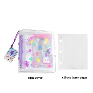 PVC Transparent Card Album, Polaroid Photo Album, A8 Mini 3-Hole Binder, Star 3-Inch Single Slot, Small Card Organizer