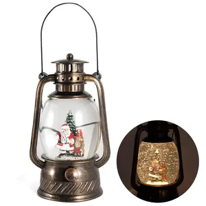 Snowman Christmas Decorations Light Up Musical Christmas Snow Globes Lantern – 8 Classic Songs, 6-Hour Timer, USB & Battery Powered – Christmas Decorations Decor for Home