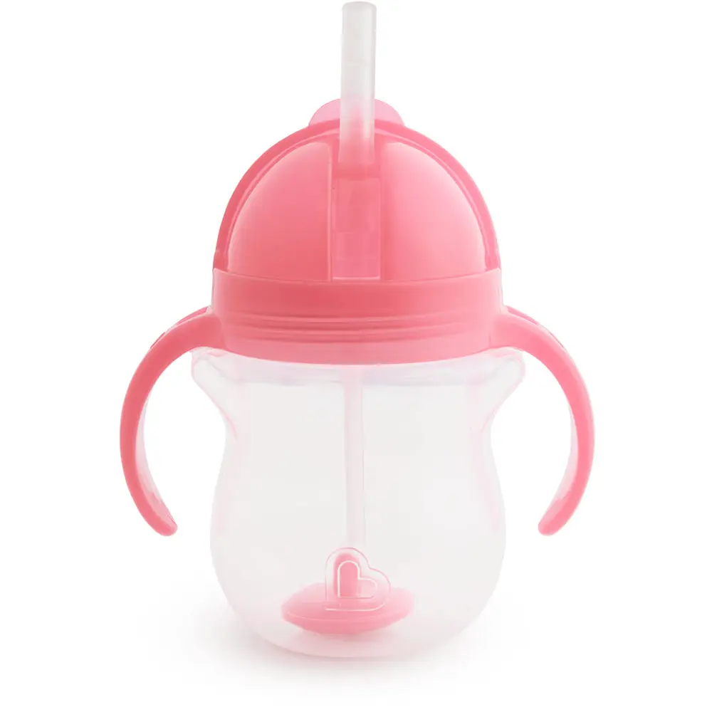 Munchkin Any Angle Weighted Straw Trainer Sippy Cup, 7oz, featuring Click Lock