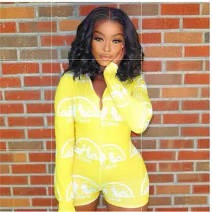GEMINI Birthday Pajama Onesie - Yellow with Graphic Design, Long Sleeves, Comfortable Fit, Ideal for Celebrating Birthdays and Sleeping cute and comfy!