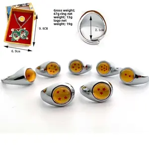 Anime merchandise  Ball ring, Seven-Planet Shenron alloy ring, Star Wish Ball set, gift for friends