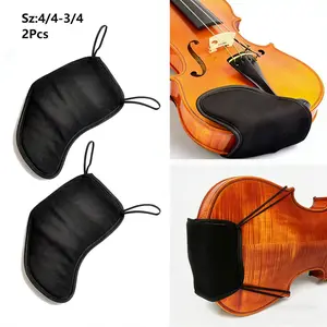 2pcs Violin Chin Rest Pad Cover, Protective Case for 3/4 4/4 Violins, Durable & Comfortable Design, Essential Violin Accessories