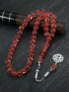 1pc Transparent Imitation White Crystal Prayer Bead Buddhist Bead Bracelet, Used for Chanting Scriptures and Worship Accessories