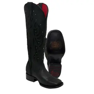 Women’s Knee High Black Leather Boots
