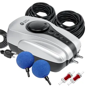 AquaMiracle Pond Aeration Kit Pond Air Pump Koi Pond Aerator for Outdoor Pond, All-in-One Pond Aeration System with Airline Tubing Air Stones Check Valves