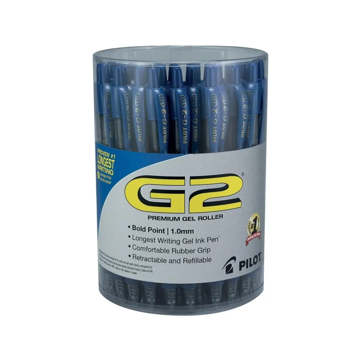 Pilot G2 Series Retractable Gel Pens - 1.0mm Bold Point, Blue Ink, Pack of 36, Office Supplies, Business Office Stationery, Bold Writing Tools with Enhanced Functionality for Ease to Every Part of Your Workplace, Business Needs