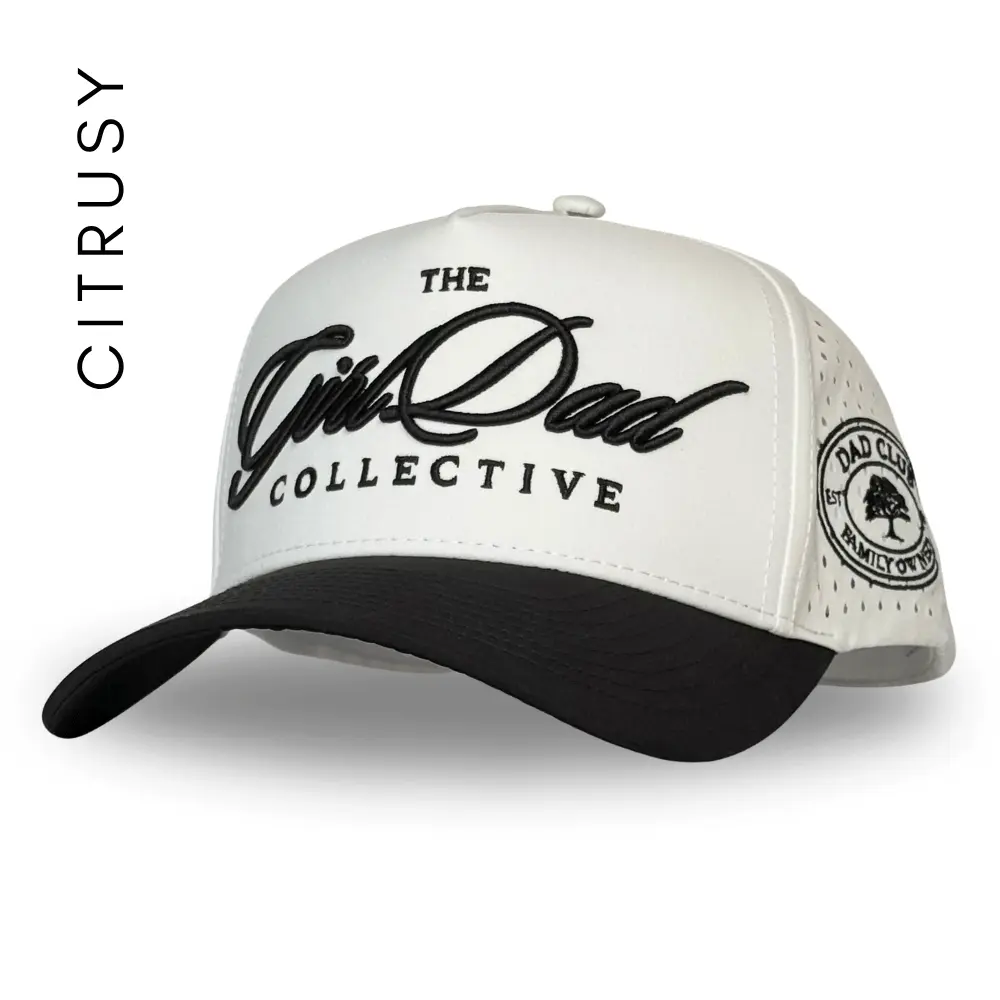 GIRL DAD ATHLETIC TRUCKER HAT - WHITE/BLACK GIRL DAD ATHLETIC TRUCKER HAT - WHITE/BLACK