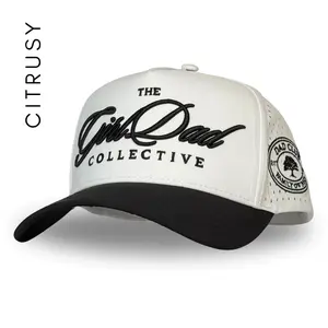 GIRL DAD ATHLETIC TRUCKER HAT - WHITE/BLACK