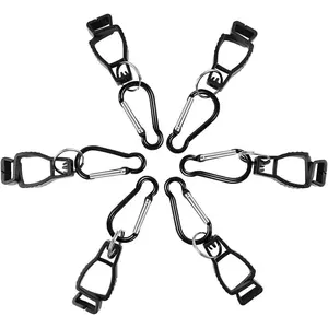 6PCS Glove Clips for work, Glove Clips for Construction, Glove Holder, Glove Belt Clips, Work Safety Clip Plastic Gloves Keeper(Black)
