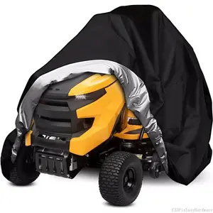 Riding Lawn Mower Cover Fits Decks up to 54", 210D Waterproof Outdoor Tractor Cover, Dust Rain Snow All Season Protection, Windproof Lawn Tractor Cover with Elastic Hem and Storage BagC33FixEasyHardwareAB20Lumora Living