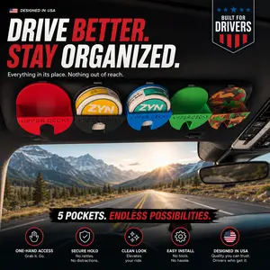 3D-Printed ZYN Holster Non-Toxic PLA Secure Access for ZYN Containers Multiple Colors Text Options Durable Sleek Design Clips Easily onto Sun Visor,Little gifts for Christmas stockings Car Organization Accessories