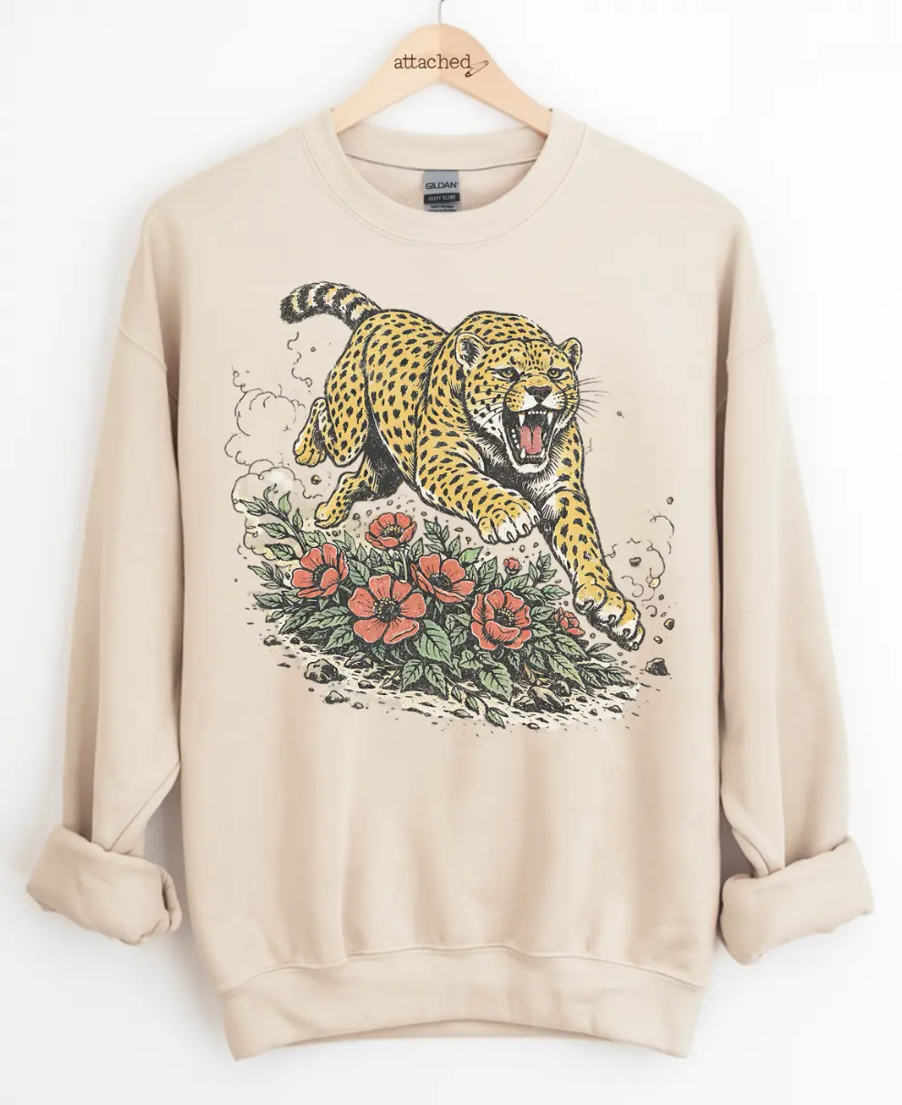 Roaring Leopard Graphic Top Roaring Leopard Graphic Top