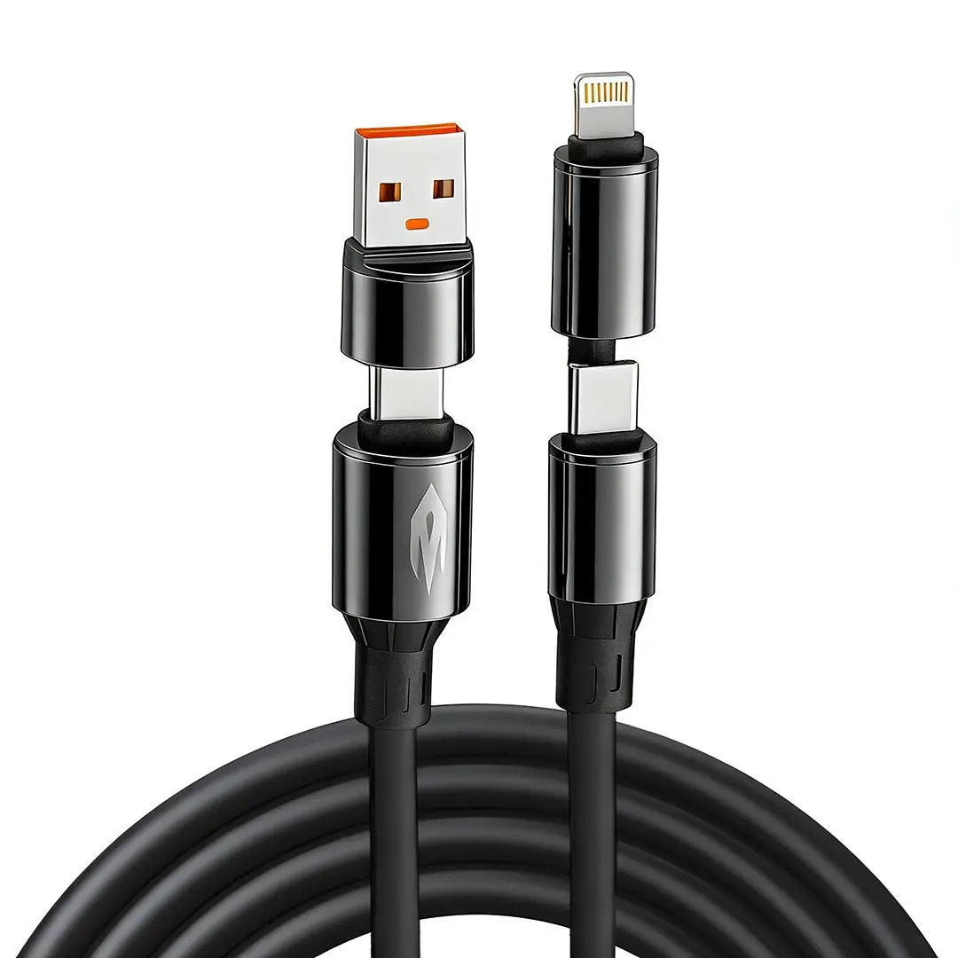 Airmars 240w Four-In-One Fast Charging Data Cable, Input interface:USB-A/Type-C,Output interface:Type-C/Lightning, Durable
