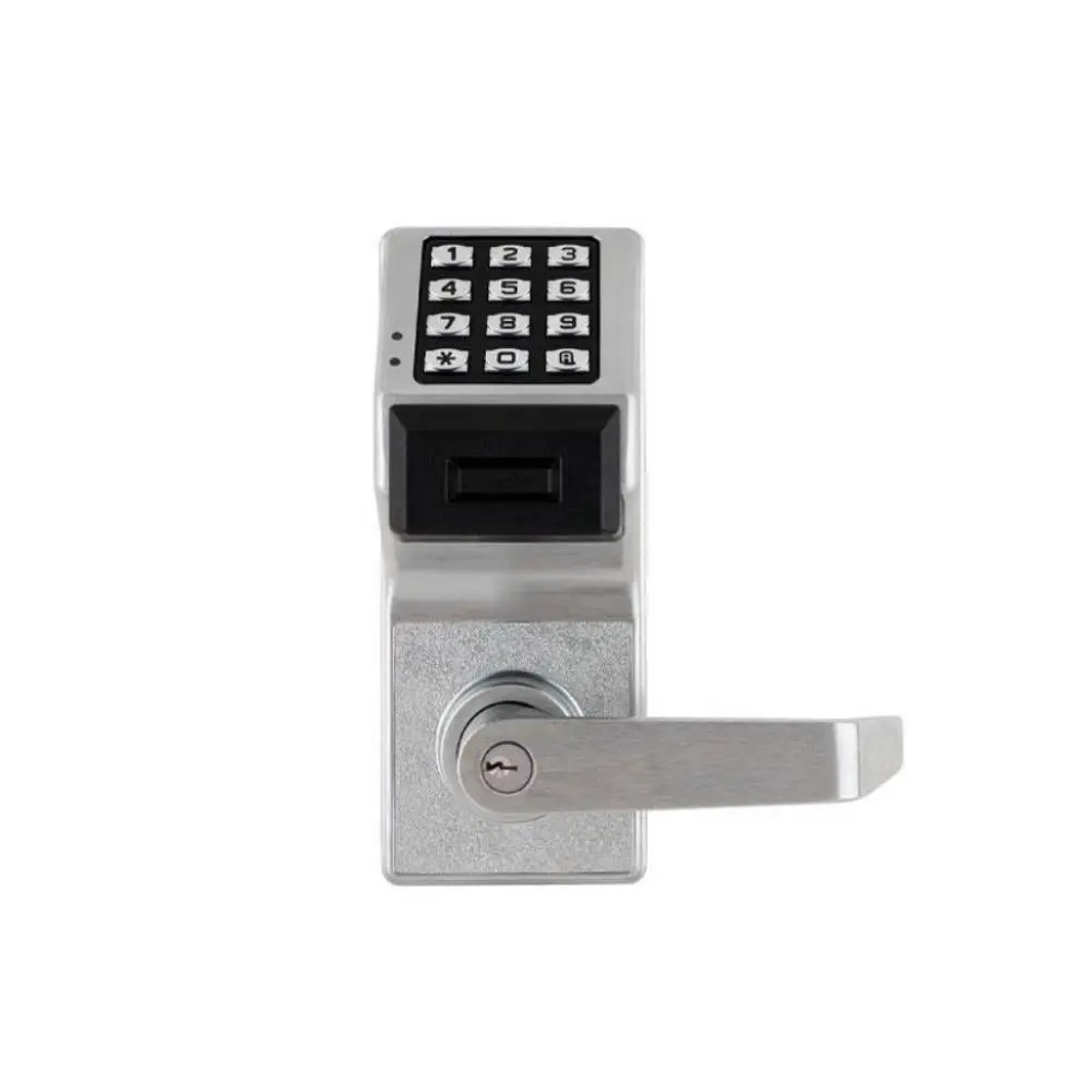 Trilogy Networx PDL6200-26D Electronic Keyless Entry Digital Cylindrical Prox Alarm Lock Lever Set, with Door Position Switch, Satin Chrome Finish, Electronic Door Lock, Keyless Entry Lock