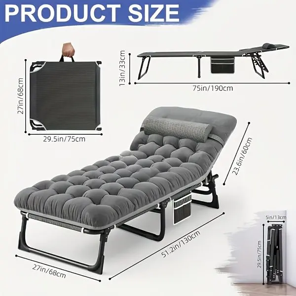 70.8inch outdoor folding bed