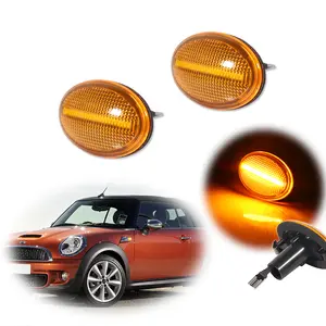 2PCS For MINI Cooper R55 R56 R57 R58 R59 Amber LED Side Marker Lamps Light,Replace OEM 63132751503, 63132751504, 63137292769,63137292770