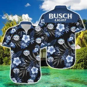 Beer Lover Hawaiian Shirt: Tropical Aloha Button Down, Summer Vacation Top Vintage Floral Pattern Hot summer